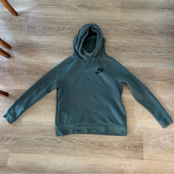 Nike Sage Green Funnel Hoodie Small - Picture 2 of 6